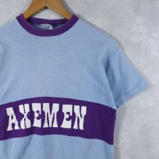 画像1: 70's Champion バータグ USA製 "AXEMEN" プリントTシャツ L (1)