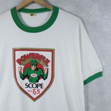 画像1: 70〜80's Scope USA製 マウスウォッシュブランド プリントリンガーTシャツ XL (1)