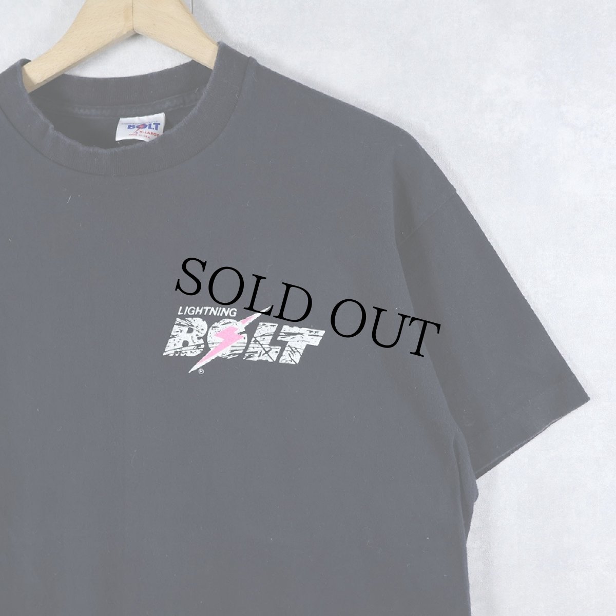 画像2: 90's BOLT USA製 "MAUI SHREDDERS" サーフブランド プリントTシャツ BLACK XL (2)
