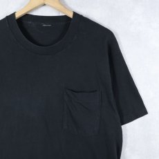 画像1: 90's 無地ポケットTシャツ BLACK (1)