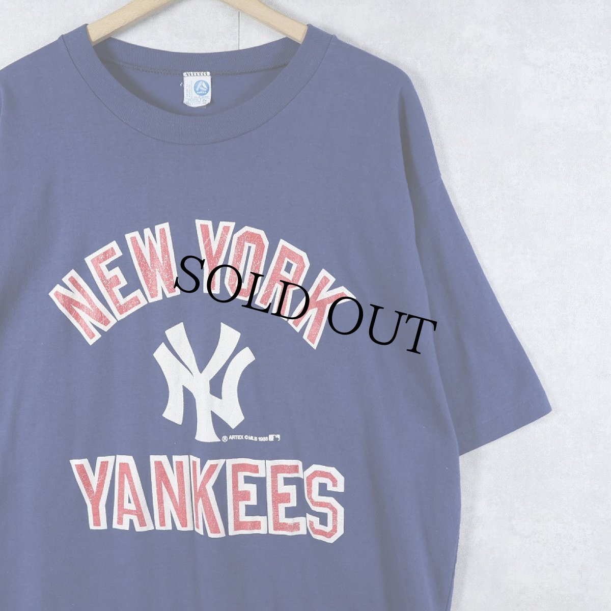 画像1: 80's NEW YORK YANKEES USA製 プリントTシャツ 2X (1)