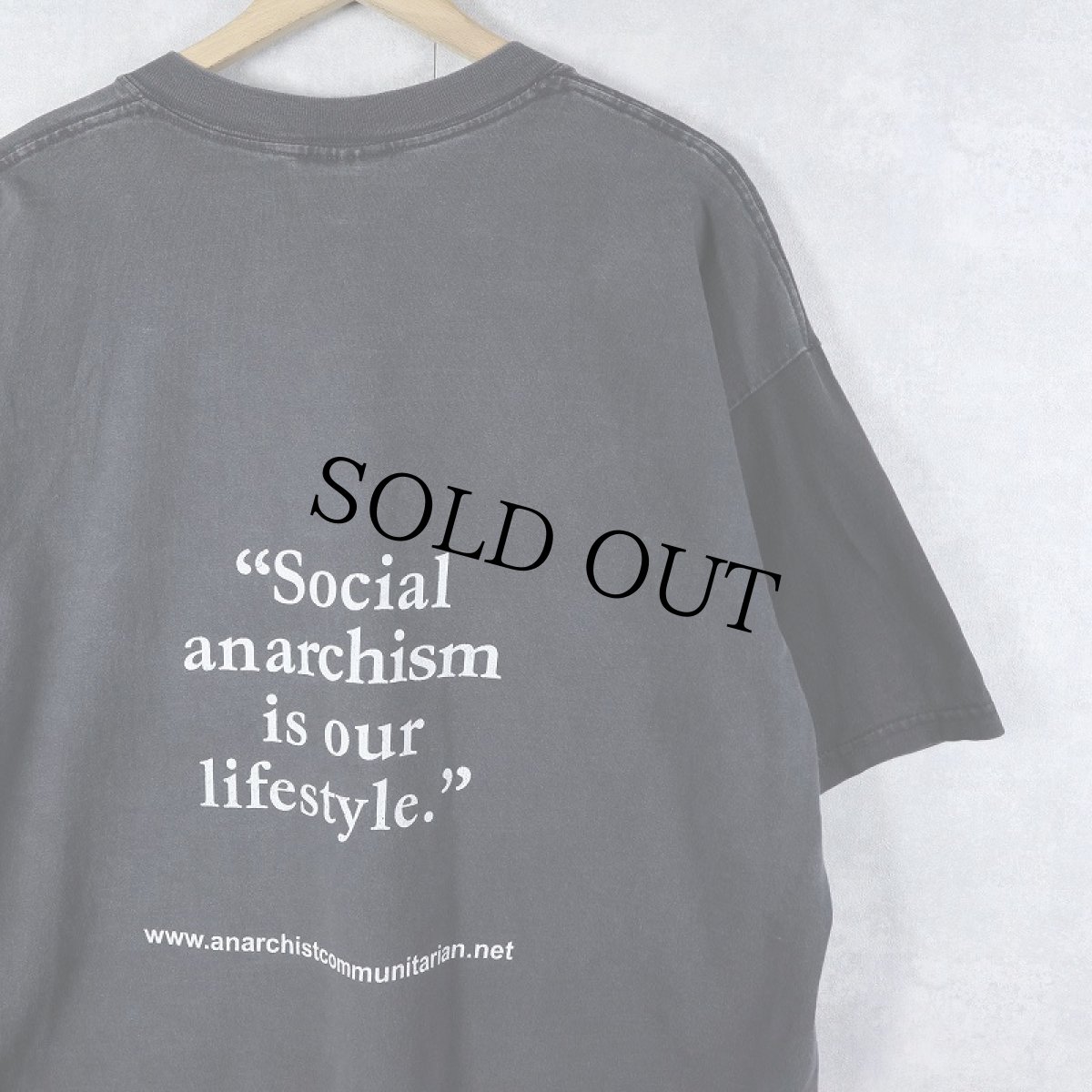 画像2: The Anarchist Communitarian Network メッセージプリントTシャツ BLACK XL (2)