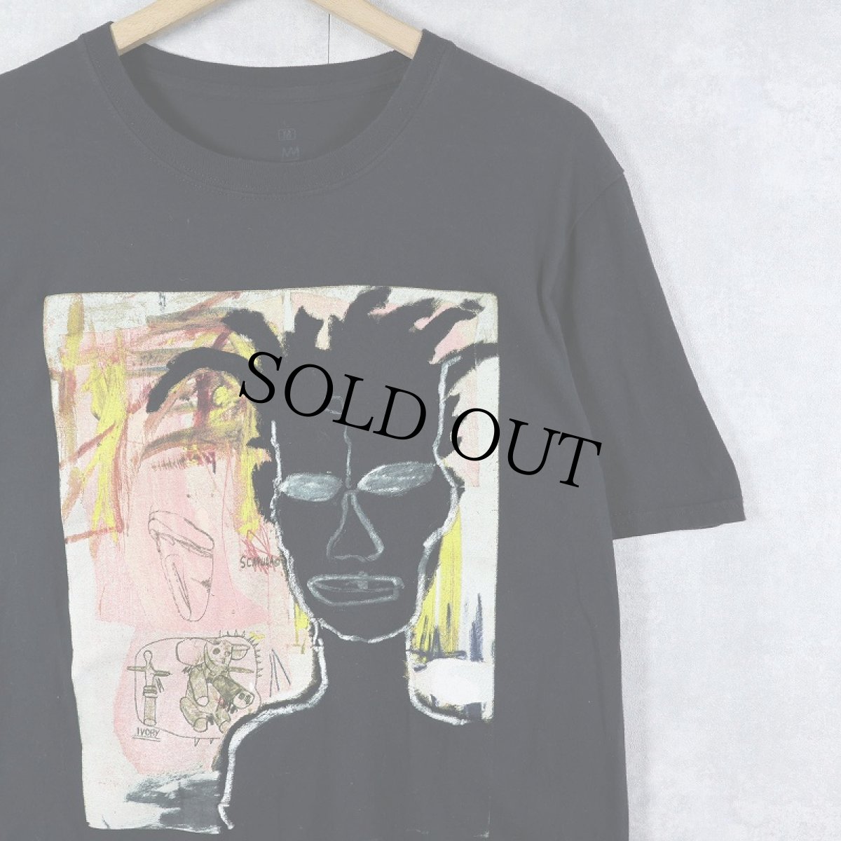 画像1: BASQUIAT アートプリントTシャツ M (1)