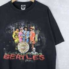 画像1: 2000's THE BEATLES "Sgt Pepper's Lonely Hearts Club Band" ロックバンドTシャツ BLACK XL (1)