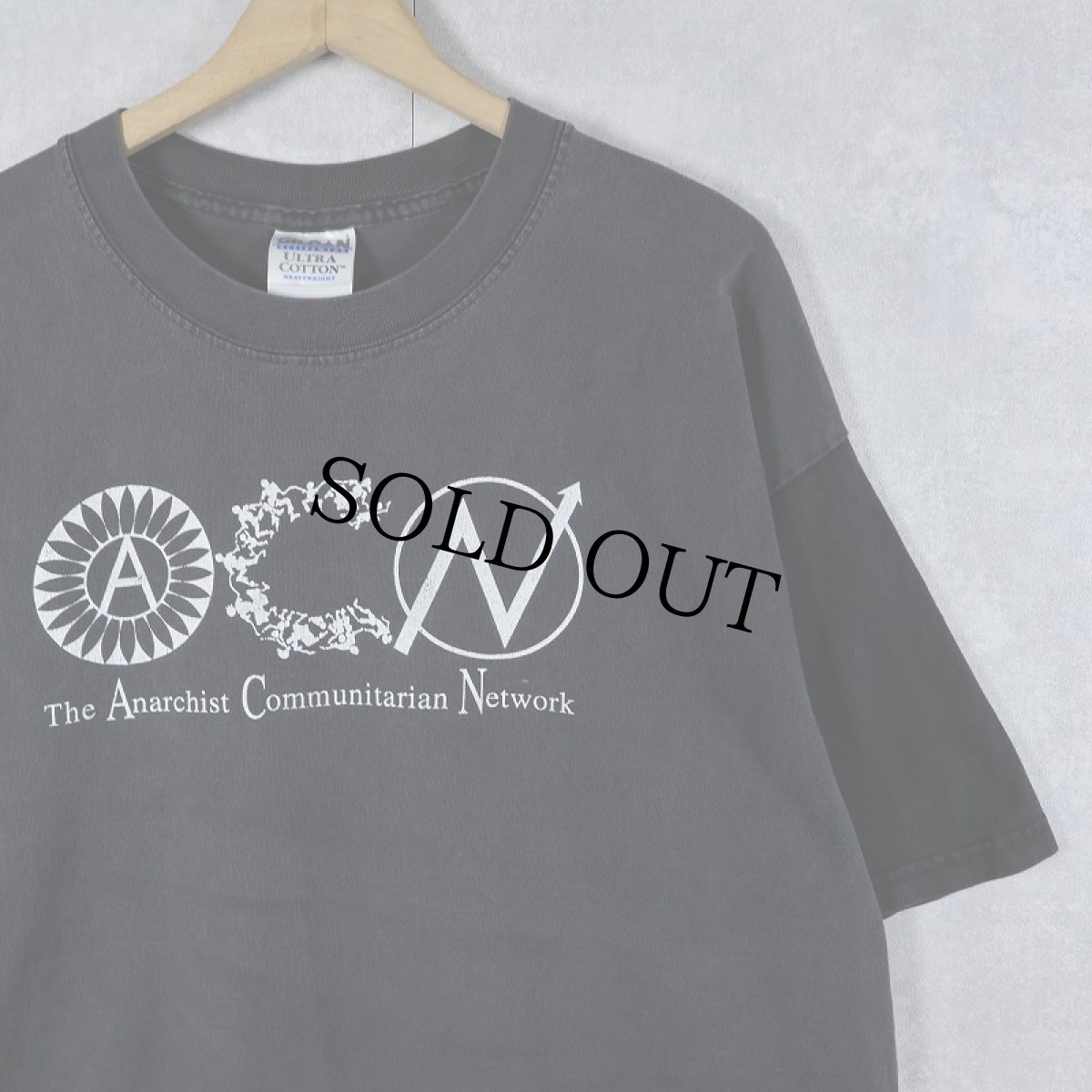 画像1: The Anarchist Communitarian Network メッセージプリントTシャツ BLACK XL (1)