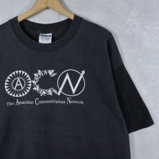画像1: The Anarchist Communitarian Network メッセージプリントTシャツ BLACK XL (1)