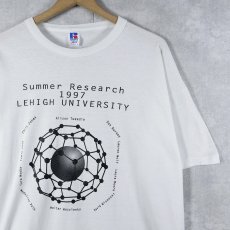 画像1: 90's USA製 "LEHIGH UNIVERSITY" 化学プリントTシャツ L (1)