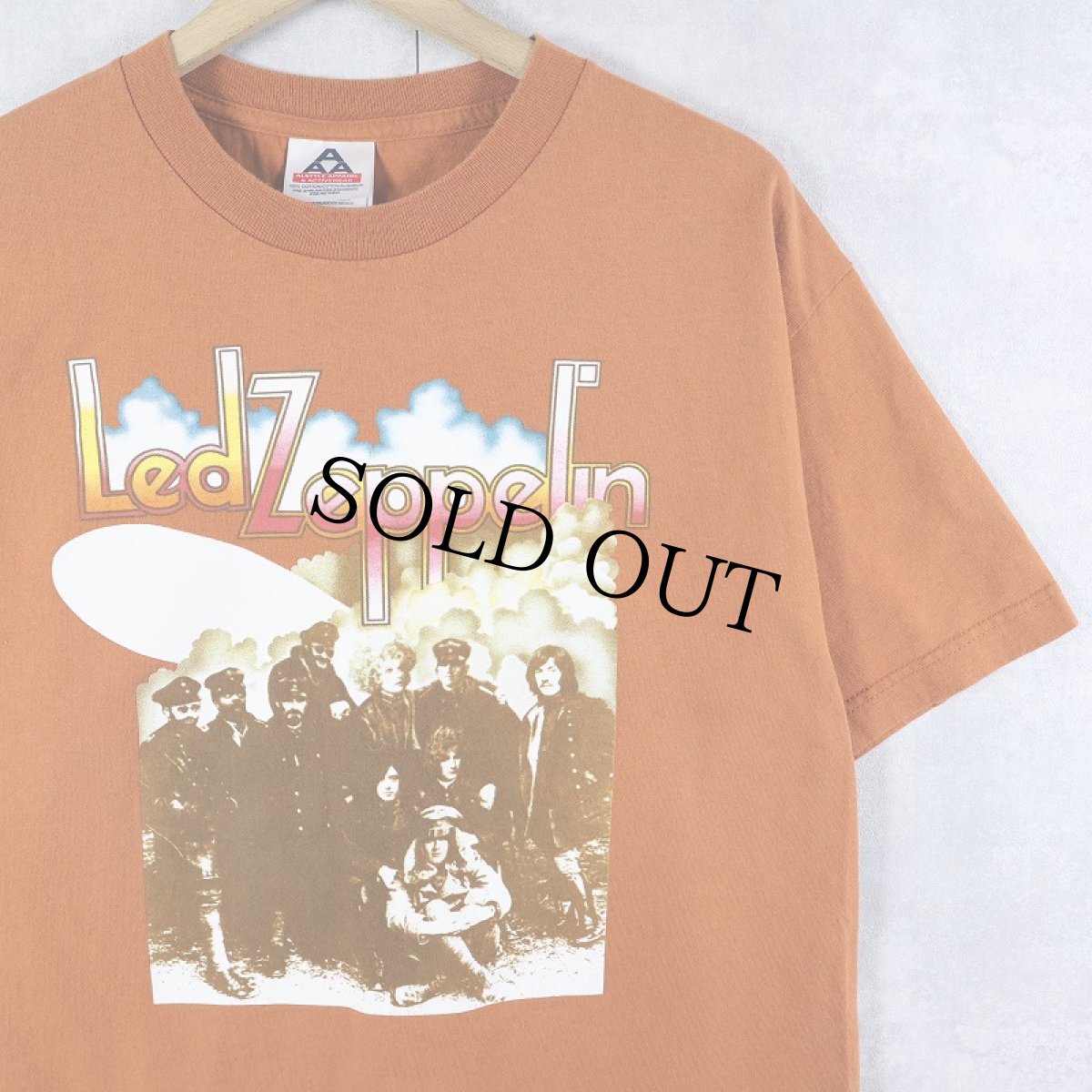 画像1: Led Zeppelin "Led Zeppelin II" ロックバンドアルバムプリントTシャツ L (1)