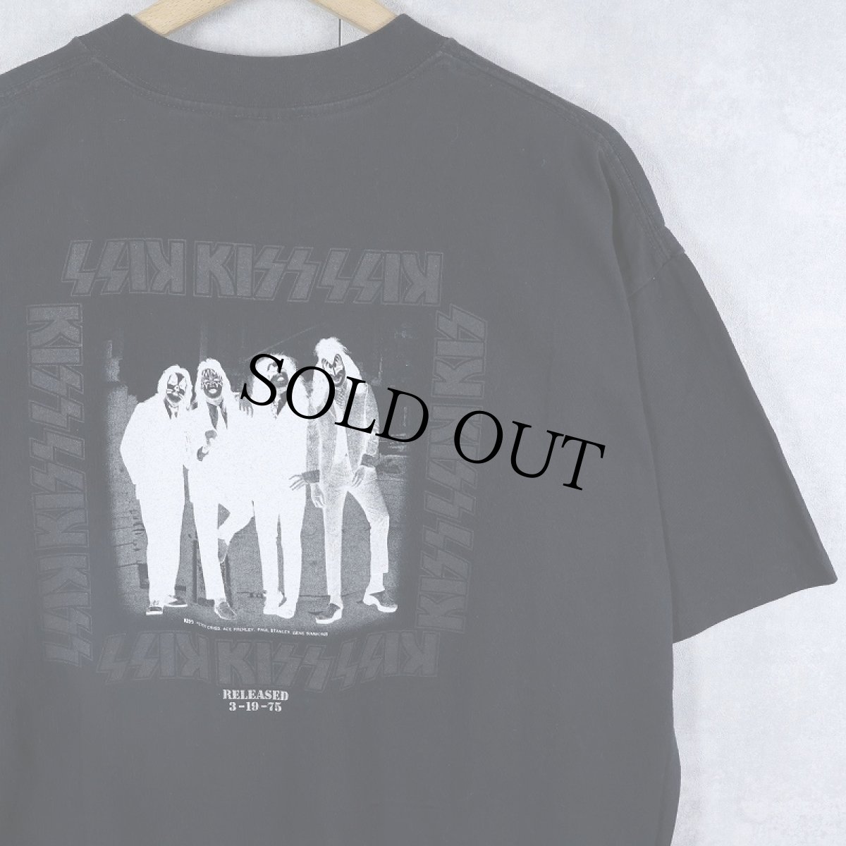 画像2: 90's KISS USA製 ヘヴィメタルバンドプリントTシャツ BLACK XL (2)