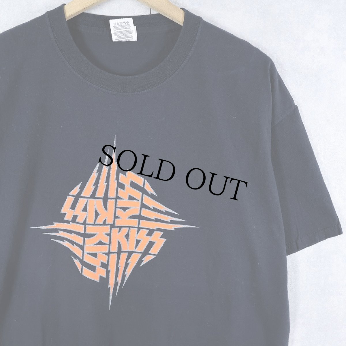 画像1: KISS ヘヴィメタルバンドプリントTシャツ BLACK XL (1)