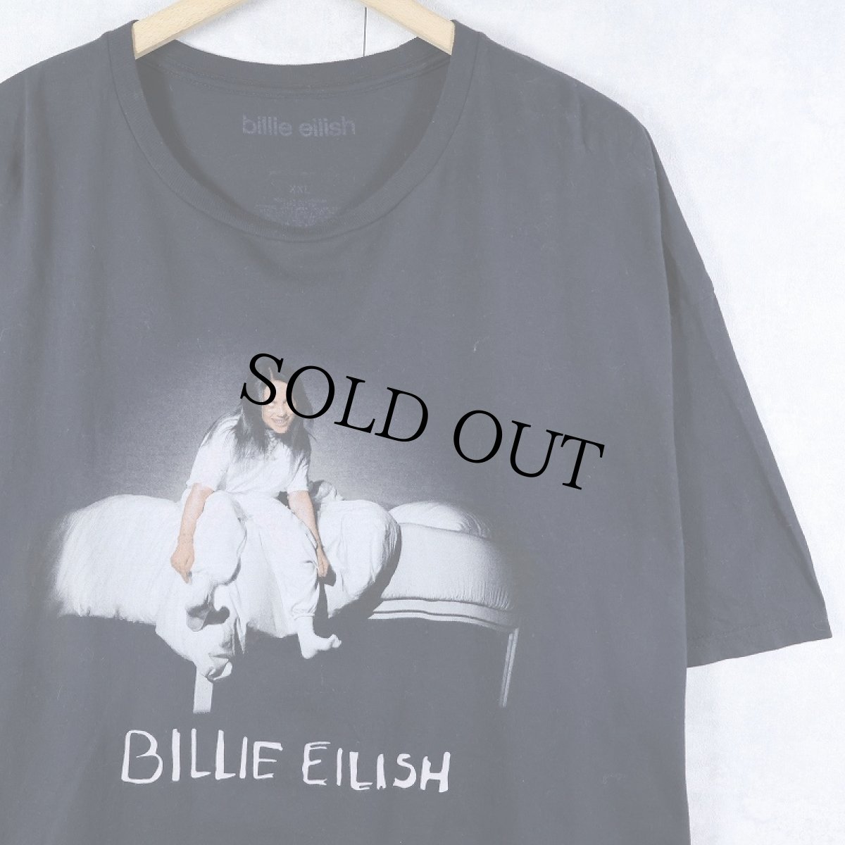 画像1: Billie Eilish "When We All Fall Asleep, Where Do We Go?" ミュージシャンフォトプリントTシャツ BLACK XL (1)