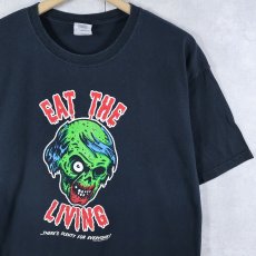 画像1: 2000's The Return of the Living Dead "EAT THE LIVING" ゾンビ映画プリントTシャツ BLACK L (1)