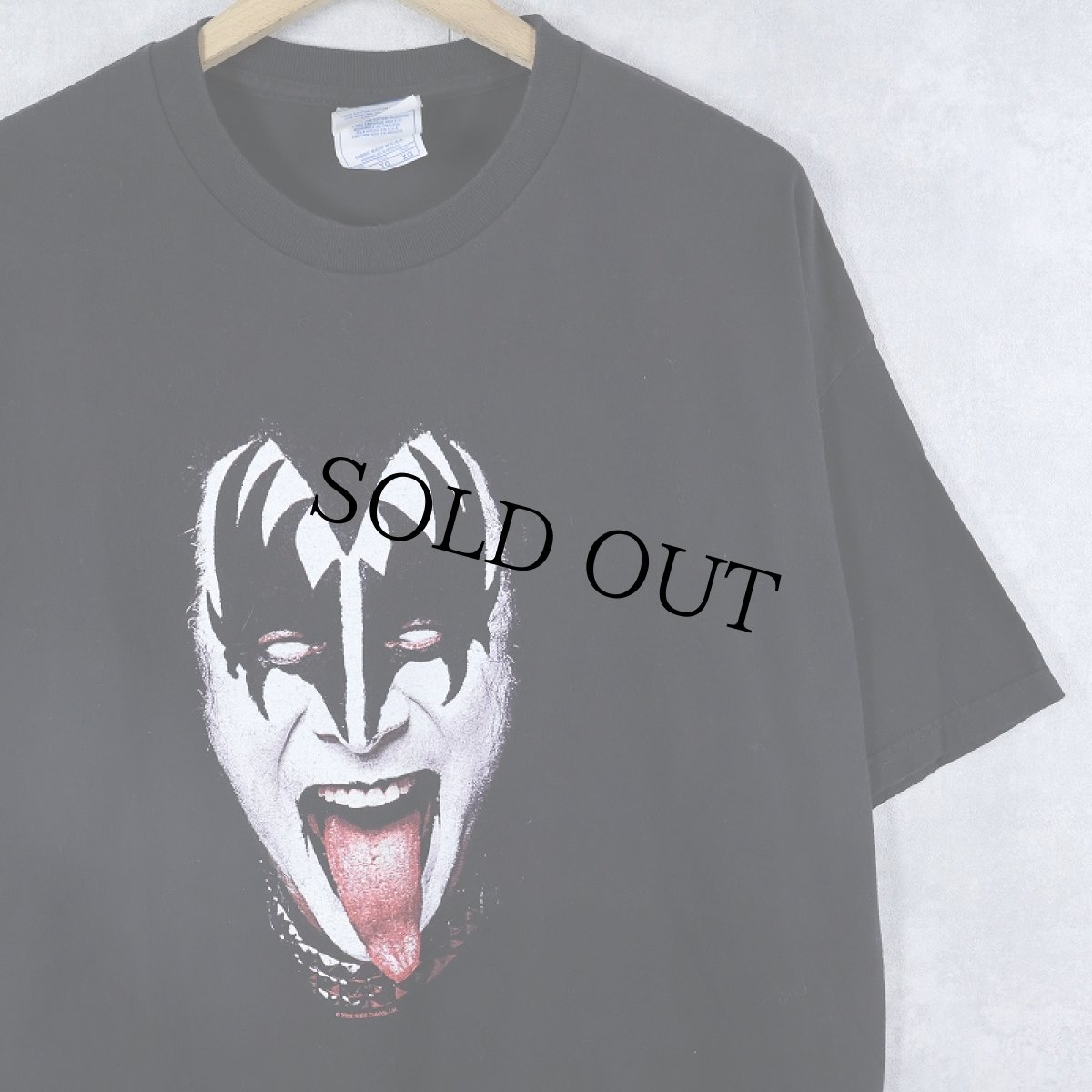 画像1: 2000's KISS "Gene Simmons" ヘヴィメタルバンド プリントTシャツ BLACK XL (1)