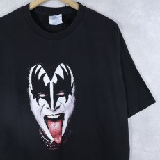 画像1: 2000's KISS "Gene Simmons" ヘヴィメタルバンド プリントTシャツ BLACK XL (1)