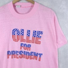 画像1: 80's "OLLIE FOR PRESIDENT" メッセージプリントTシャツ XL (1)