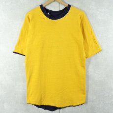 画像4: UNKNOWN "FORT DIX" ダブルフェイス リバーシブルTシャツ NAVY (4)