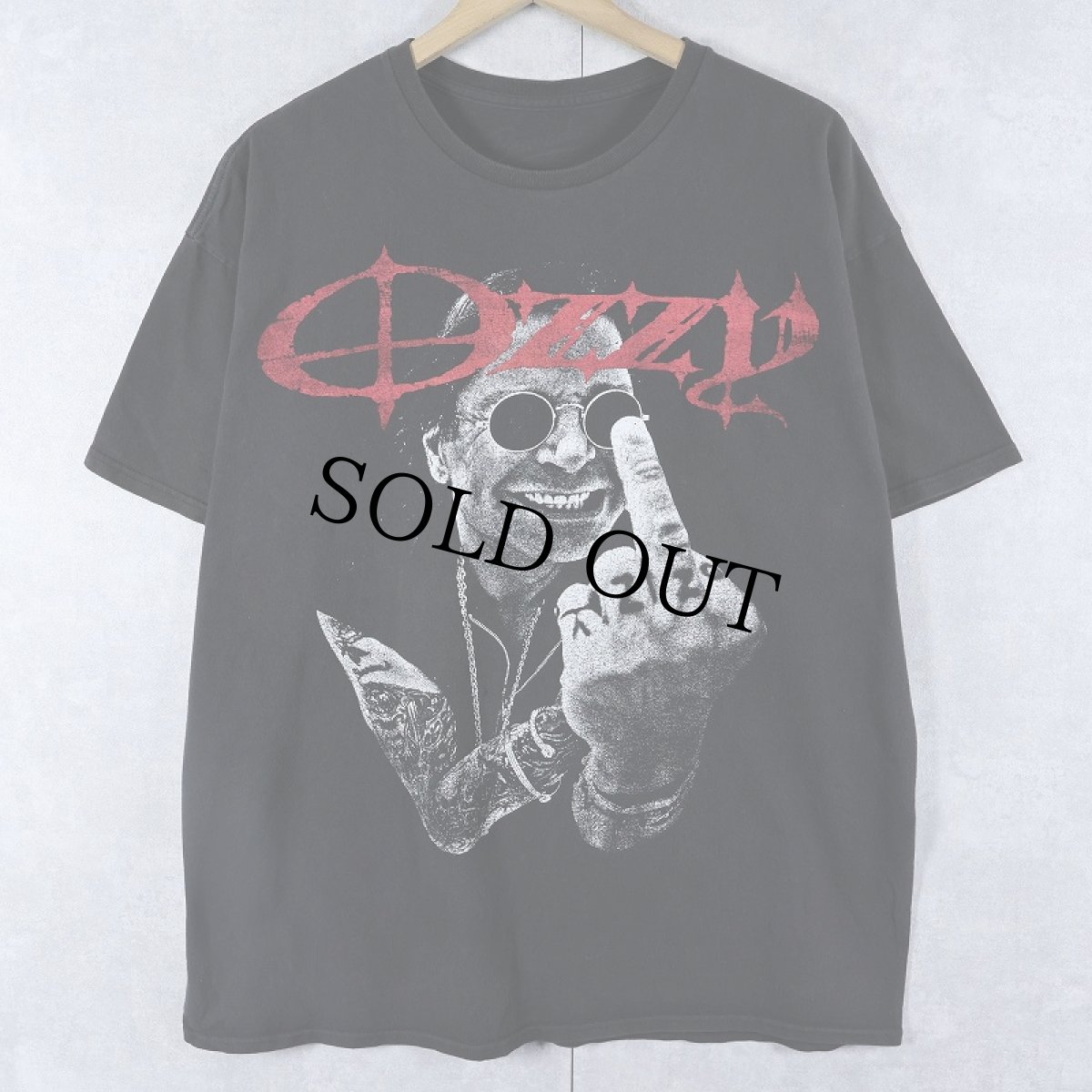画像1: Ozzy Osbourne ヘヴィメタル ミュージシャンプリントTシャツ BLACK  (1)