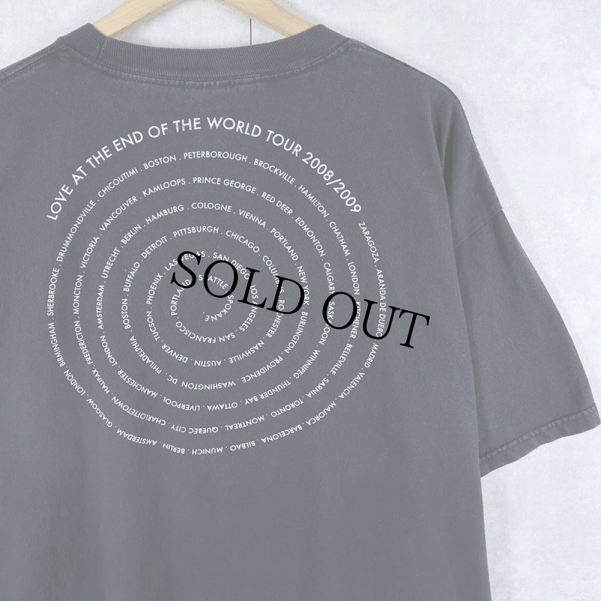 画像2: Sam Roberts "Love at the End of the World" ロックミュージシャン プリントTシャツ BLACK XL (2)