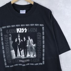 画像1: 90's KISS USA製 ヘヴィメタルバンドプリントTシャツ BLACK XL (1)