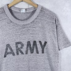 画像1: 80's Chaqmpion トリコタグ USA製 "ARMY" プリントTシャツ M (1)