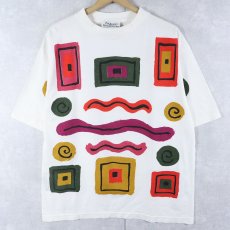 画像1: 90's California Connection, Inc. USA製 大判アートプリントTシャツ L (1)