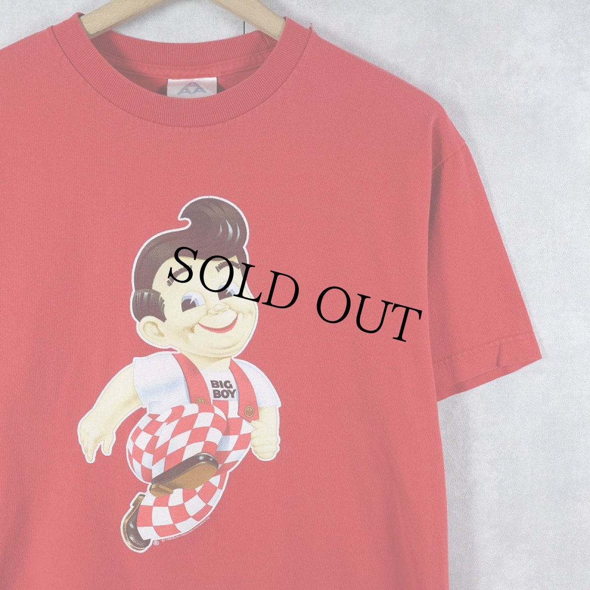 画像1: 2000's BIG BOY USA製 レストランチェーン キャラクタープリントTシャツ M (1)