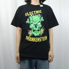 画像2: ELECTRIC FRANKENSTEIN ガレージパンクバンドプリントTシャツ BLACK L (2)