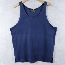 画像1: 80〜90's Eddie Bauer コットン無地タンクトップ NAVY (1)