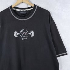 画像1: no boundaries "MONKEY" イラストプリントTシャツ BLACK  (1)