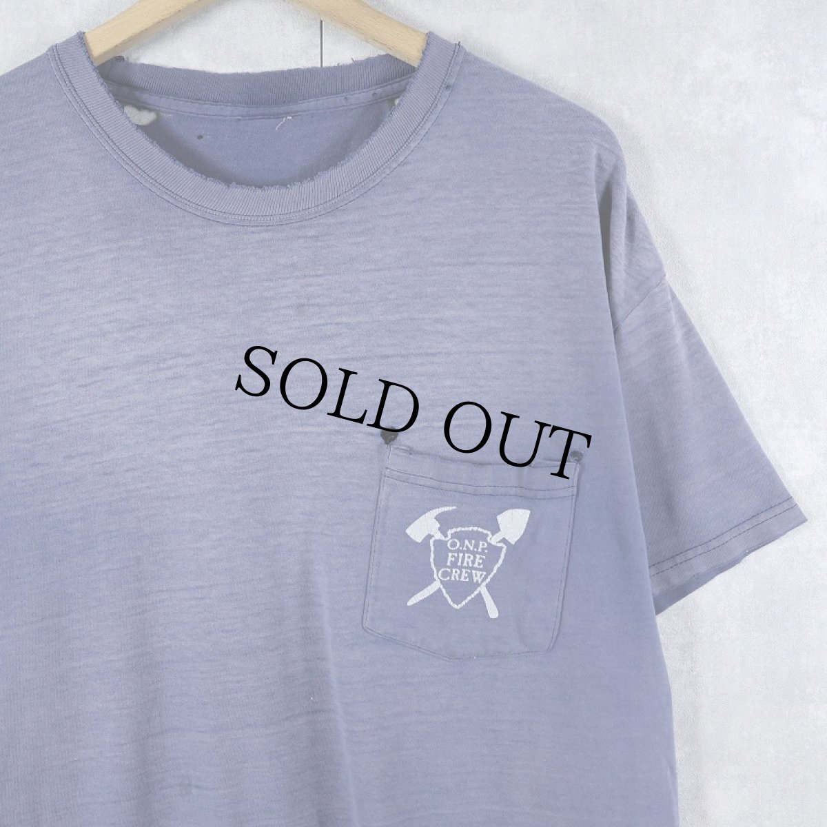 画像1: UNKNOWN ”Ο.Ν.Ρ. FIRE CREW" 消防チーム プリントTシャツ NAVY (1)