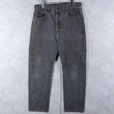 画像3: 80's Levi's 501-0658 USA製 先染め ブラックデニムパンツ W31 (3)