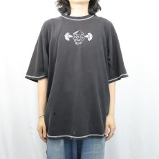 画像2: no boundaries "MONKEY" イラストプリントTシャツ BLACK  (2)