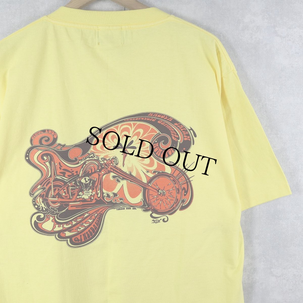画像2: 90's MOP Motorcycle Garments USA製 イラストプリントTシャツ L (2)