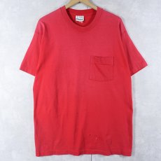 画像1: 90's basics USA製 無地ポケットTシャツ L (1)