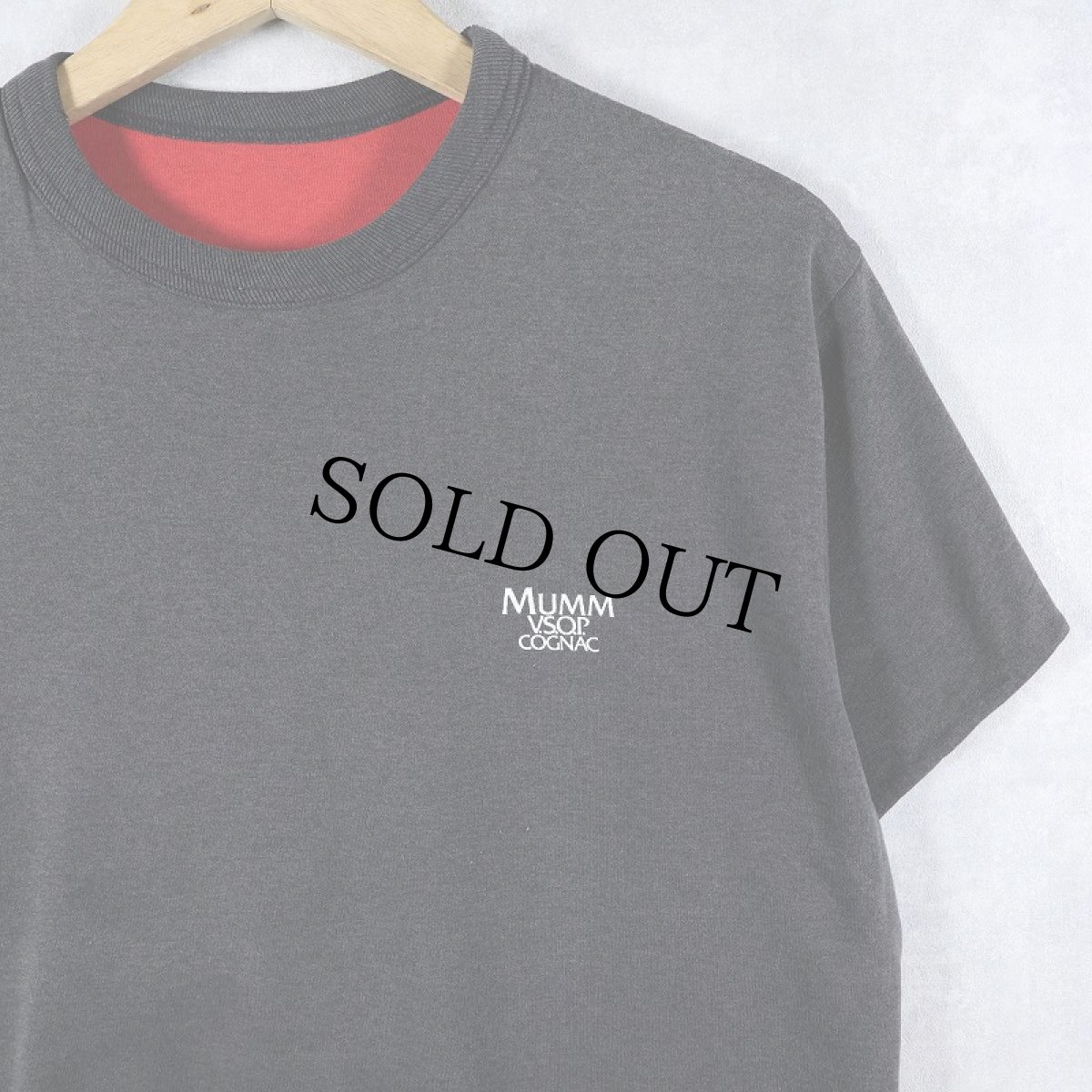 画像1: 80〜90's USA製 "MUMM VSOP COGNAC" ダブルフェイス リバーシブルTシャツ BLACK (1)