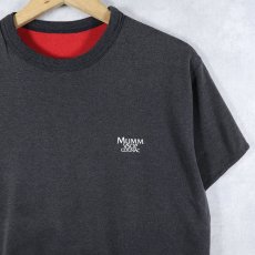 画像1: 80〜90's USA製 "MUMM VSOP COGNAC" ダブルフェイス リバーシブルTシャツ BLACK (1)