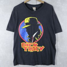 画像1: 80's DICK TRACY USA製 キャラクタープリントTシャツ BLACK M (1)