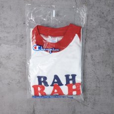 画像2: 80's Champion トリコタグ USA製 "RAH RAH RAH" プリントラグランTシャツ DEADSTOCK L (2)
