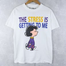画像1: 90's PEANUTS "LUSY" キャラクタープリントTシャツ M (1)