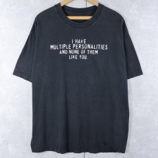 画像1: 2000's "I live at the corner of...” メッセージプリントTシャツ BLACK XL (1)