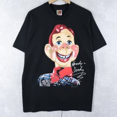 画像1: 90's "HOWDY DOODY" キャラクタープリントTシャツ BLACK L (1)