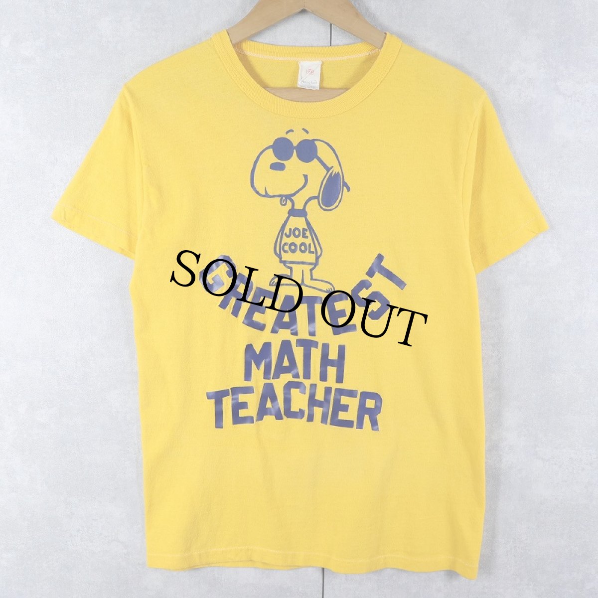画像1: 70〜80's SNOOPY "JOE COOL" キャラクタープリントTシャツ L (1)