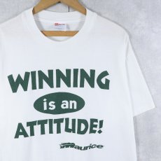 画像1: 90's USA製 "WINNING is an ATTITUDE!” メッセージプリントTシャツ L (1)