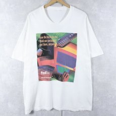 画像1: FedEx "How the heck do you think our packages get there, anyway?" 企業プリントTシャツ  (1)