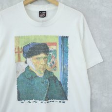 画像1: 90's Vincent Van Gogh USA製 "Self-Portrait with Bandaged Ear" アートプリントTシャツ L (1)