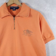 画像1: 90's POLO SPORT Ralph Lauren ハーフジップ 半袖スウェット M (1)