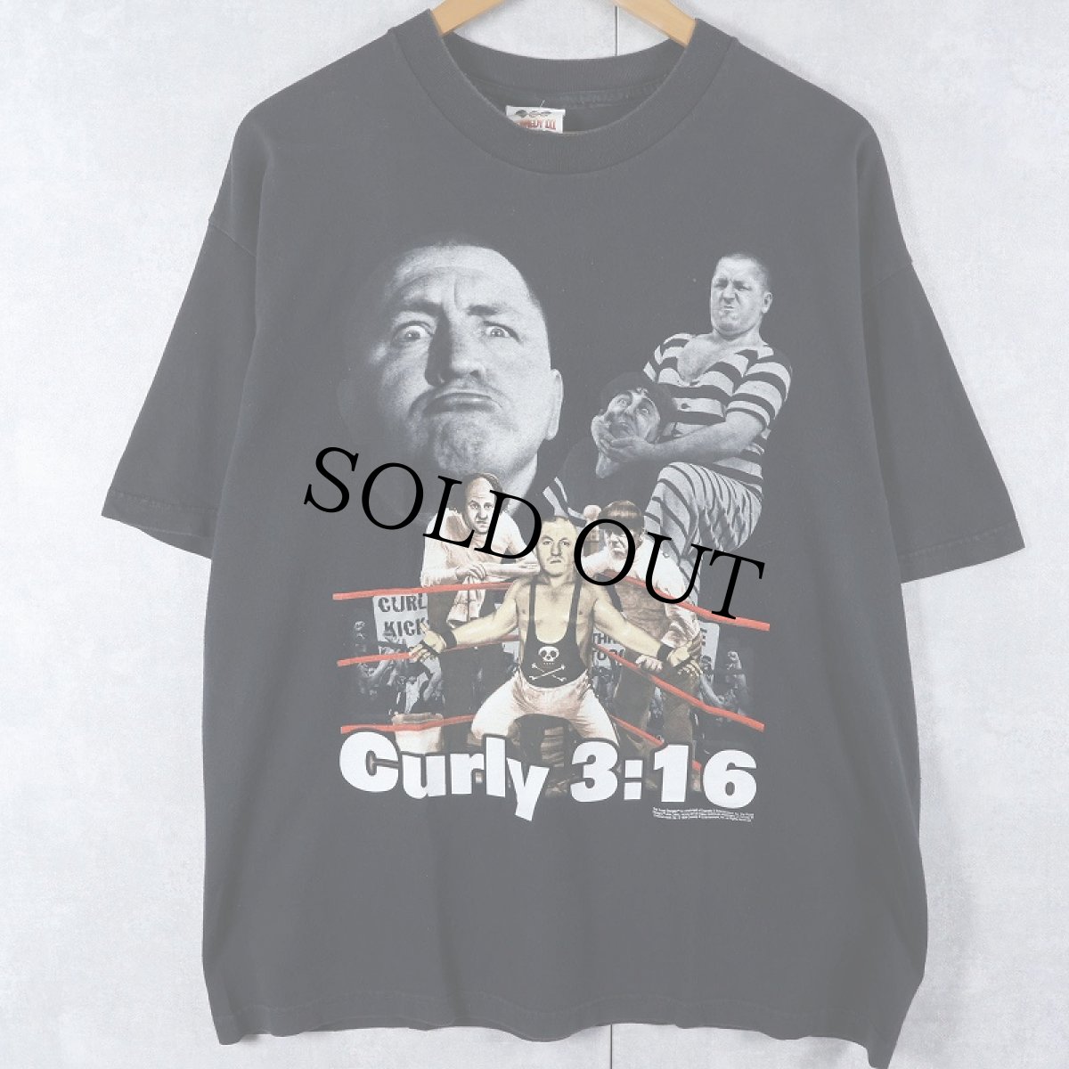 画像1: 90's The Three Stooges USA製 コメディアンプリントTシャツ BLACK XL (1)