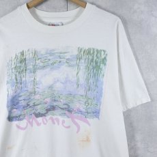 画像1: 90's Claude Monet "Water Lilies" アートプリントTシャツ L (1)