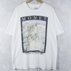 画像1: 90's Claude Monet "The Artist's Garden at Vétheuil" アートプリントTシャツ XL (1)