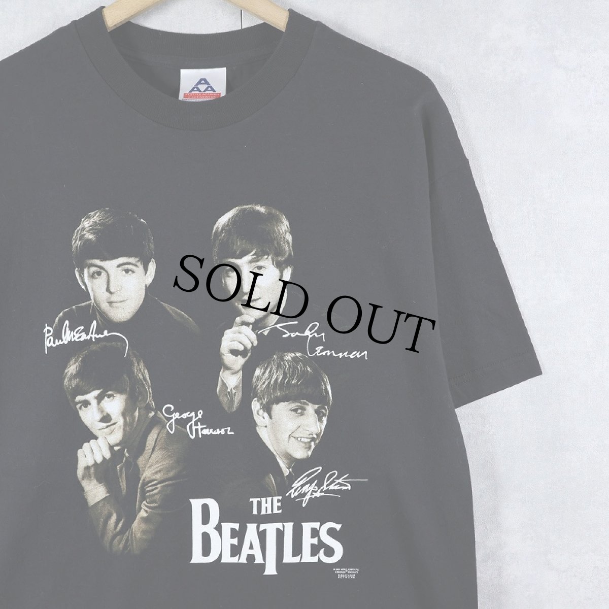 画像1: 2000's THE BEATLES ロックバンドプリントTシャツ BLACK L (1)